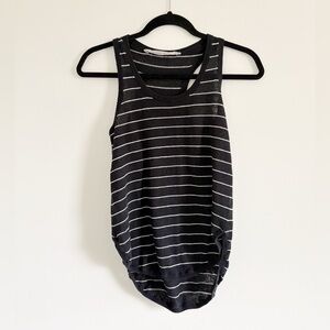 Athleta Black and White Striped Racerback Tank Sz XS